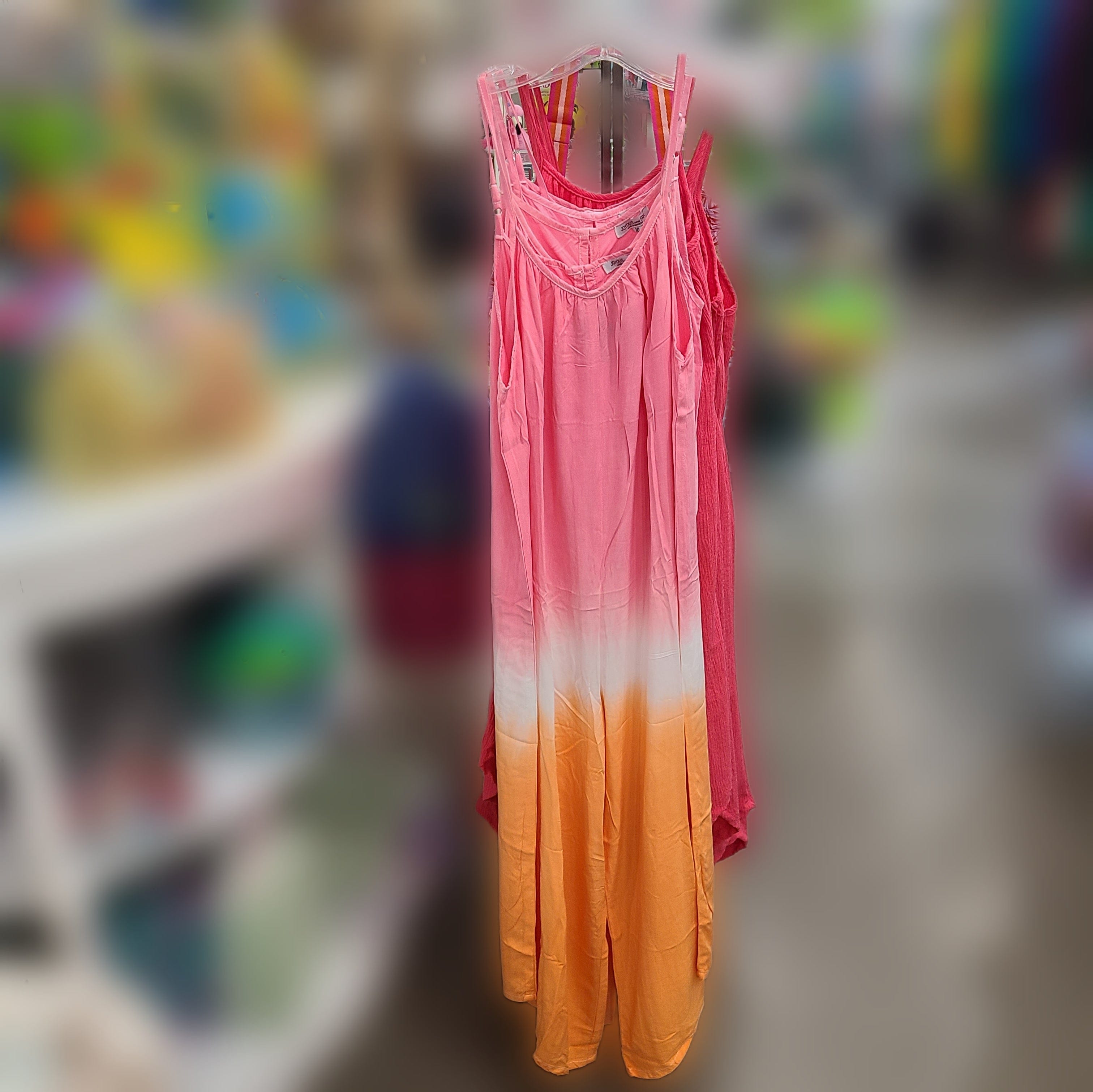 Joyous and Free Joyous and Free Cove Romper in Dip Dye Pink Orange - Little Miss Muffin Children & Home