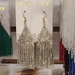 Pierce + Hide Pierce + Hide Custom Beaded Diamond Fringe Earrings - Little Miss Muffin Children & Home