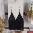 Pierce + Hide Pierce + Hide Custom Beaded Diamond Fringe Earrings - Little Miss Muffin Children & Home