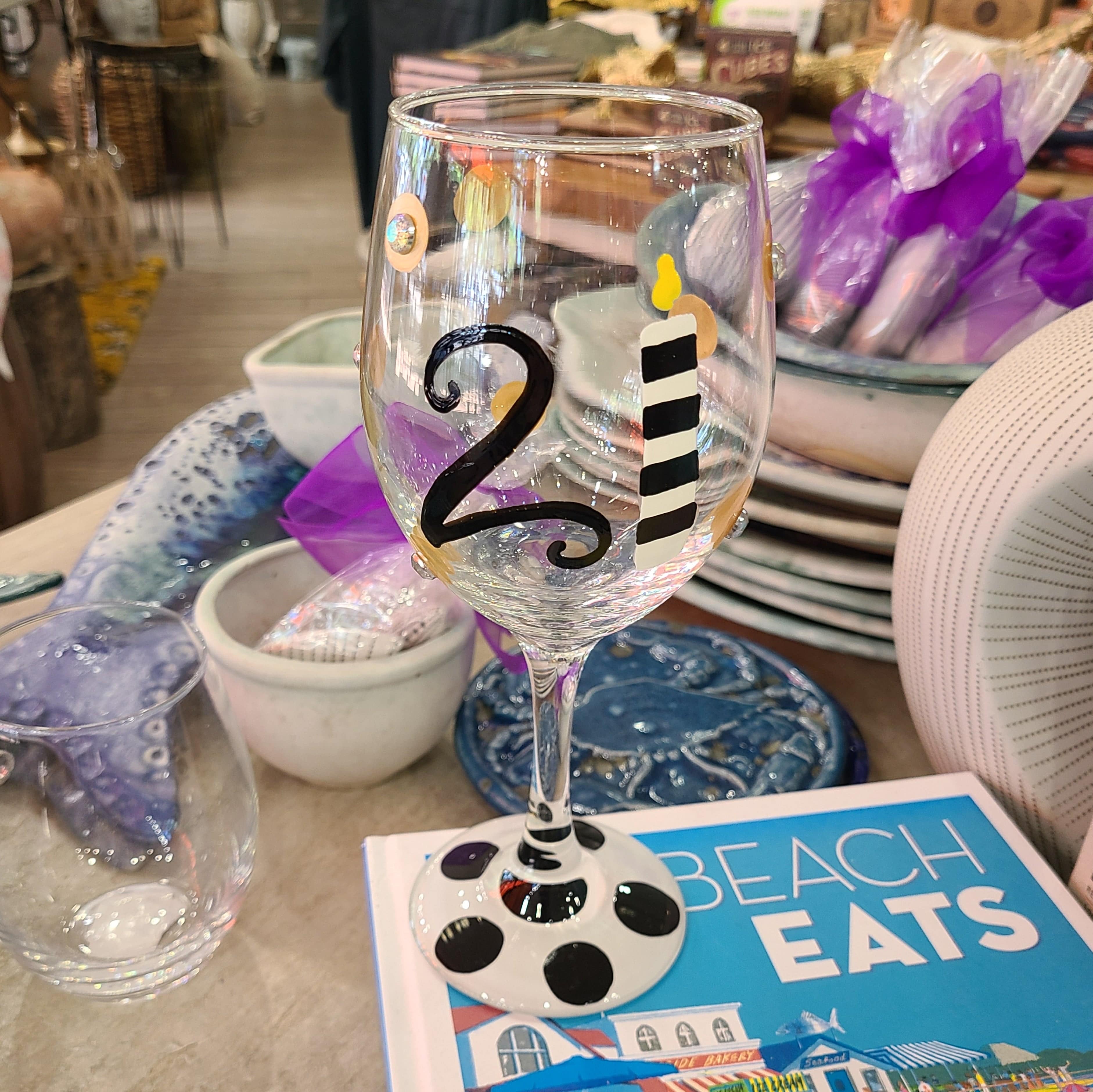 Katie Heaton Designs Katie Heaton 21st Birthday Wine Glass - Little Miss Muffin Children & Home