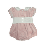 Lulu Bebe Lulu Bebe Sky Mauve Velvet Girl Bubble with Lace - Little Miss Muffin Children & Home