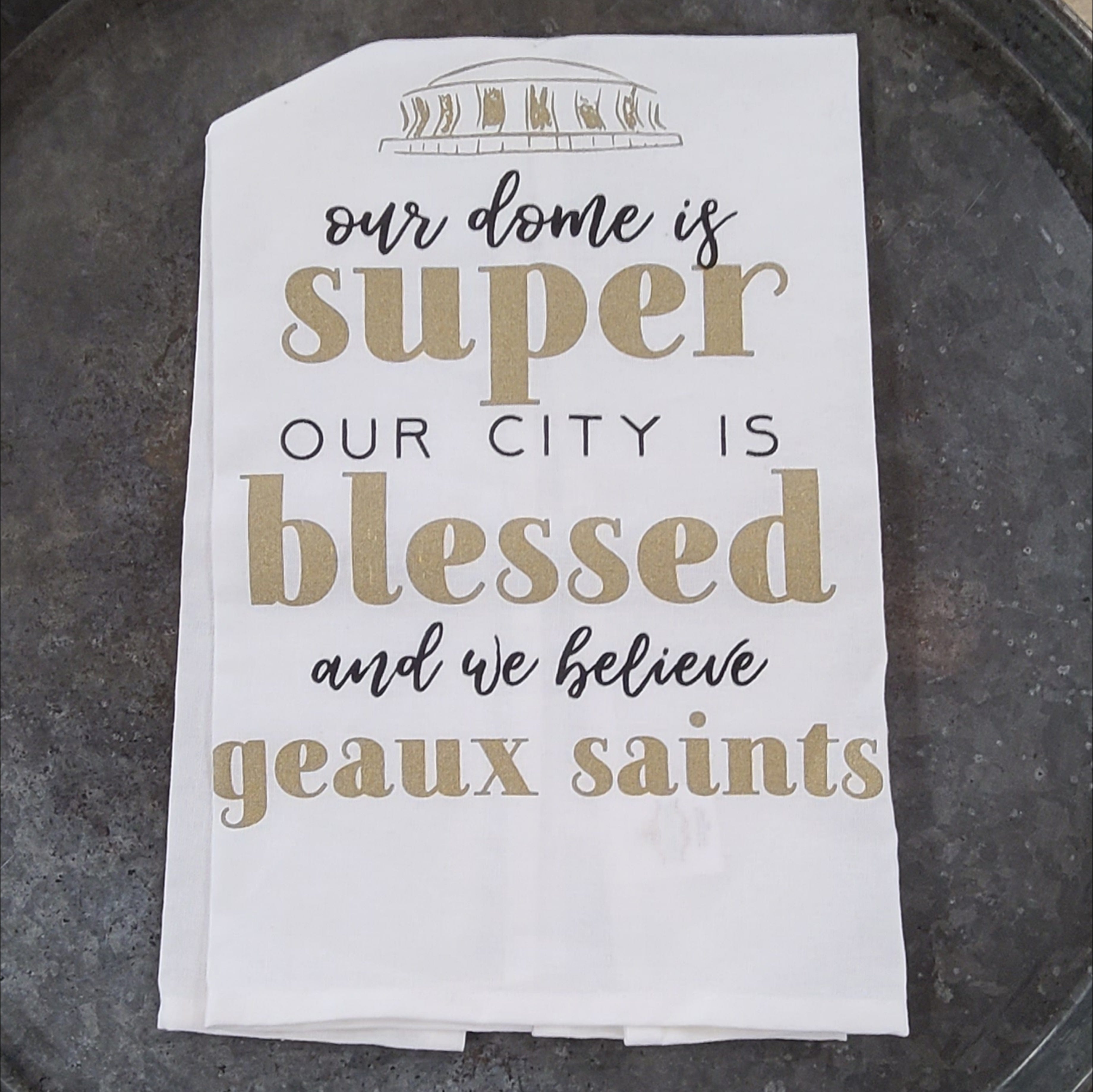 Nola Tawk Geaux Saints Kitchen Towel - Little Miss Muffin Children & Home