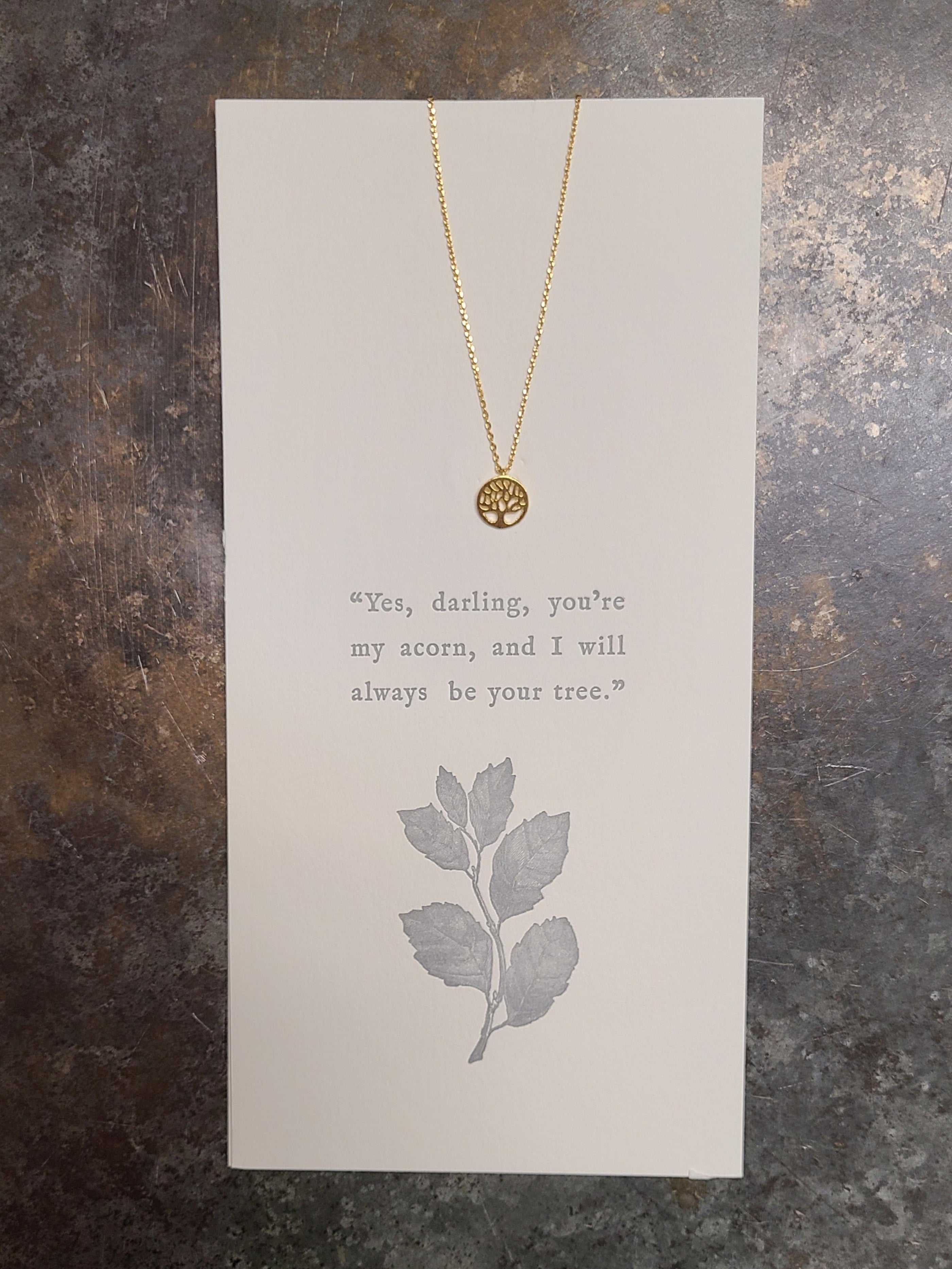 Katie Peak Katie Peak "The Acorn & The Tree" Tree Charm Necklace - Little Miss Muffin Children & Home