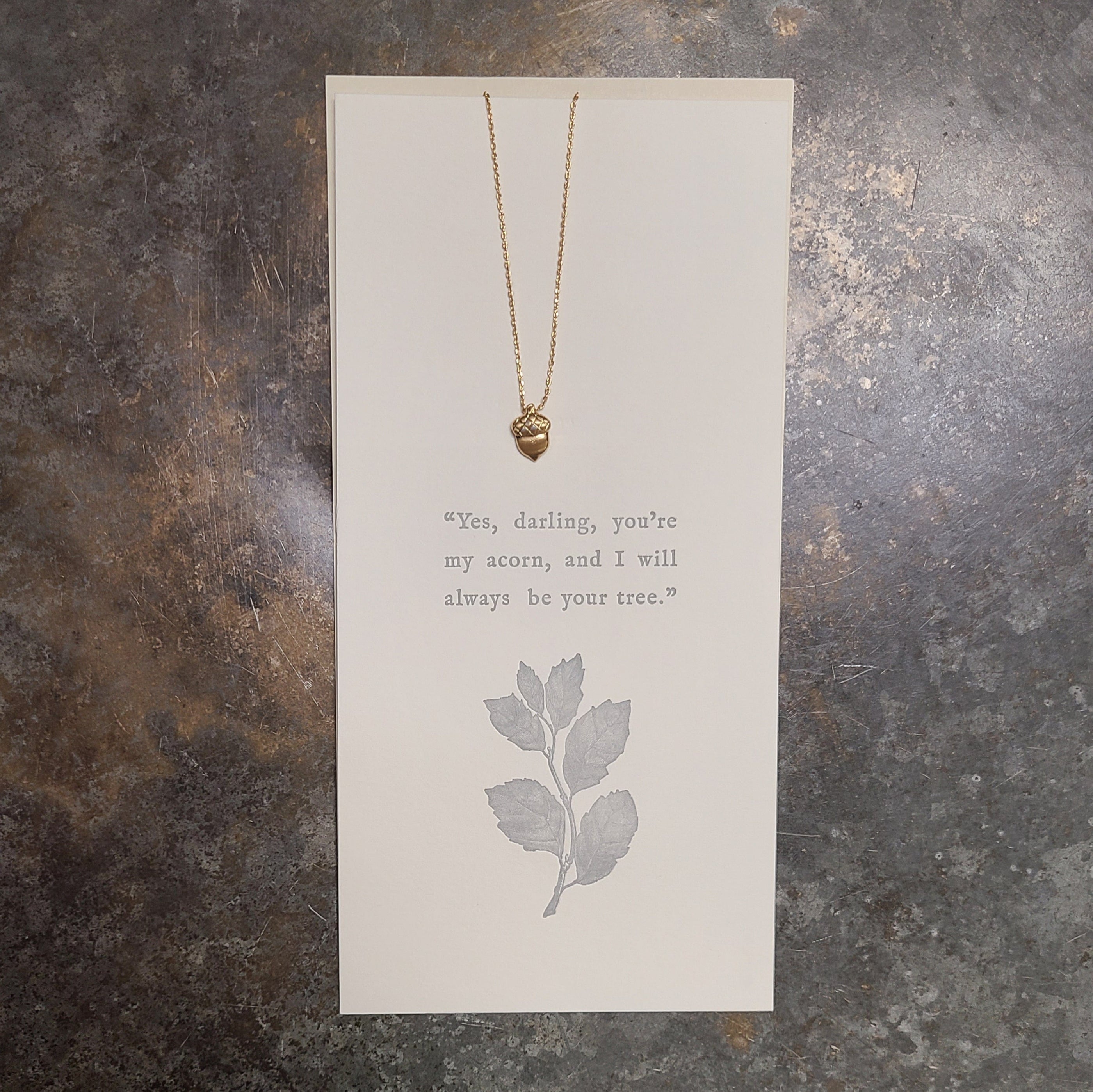 Katie Peak Katie Peak "The Acorn & The Tree" Acorn Charm Necklace - Little Miss Muffin Children & Home
