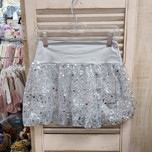 Joyous and Free Glitz Bubble Skirt in Silver