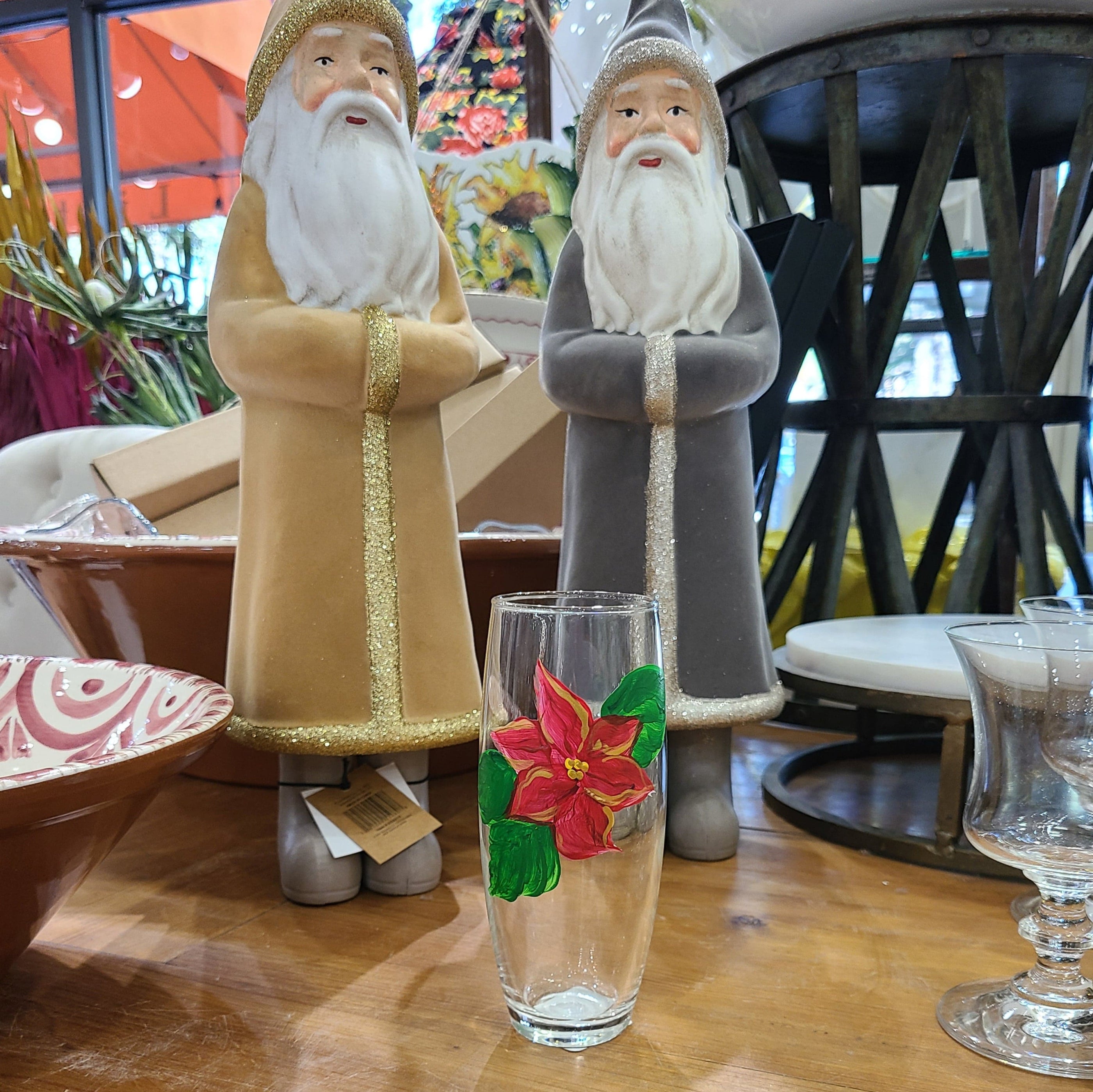 Michelle's Art Box Michelle's Art Box Poinsettia Glassware Collection - Little Miss Muffin Children & Home