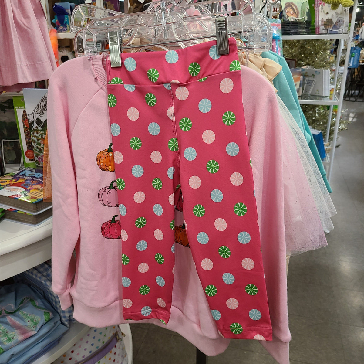 Bon Temps Boutique Bon Temps Boutique Pastel Peppermints Kids Leggings - Little Miss Muffin Children & Home