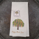 Created by Carol Bayou Bead Tree Mardi Gras Towel