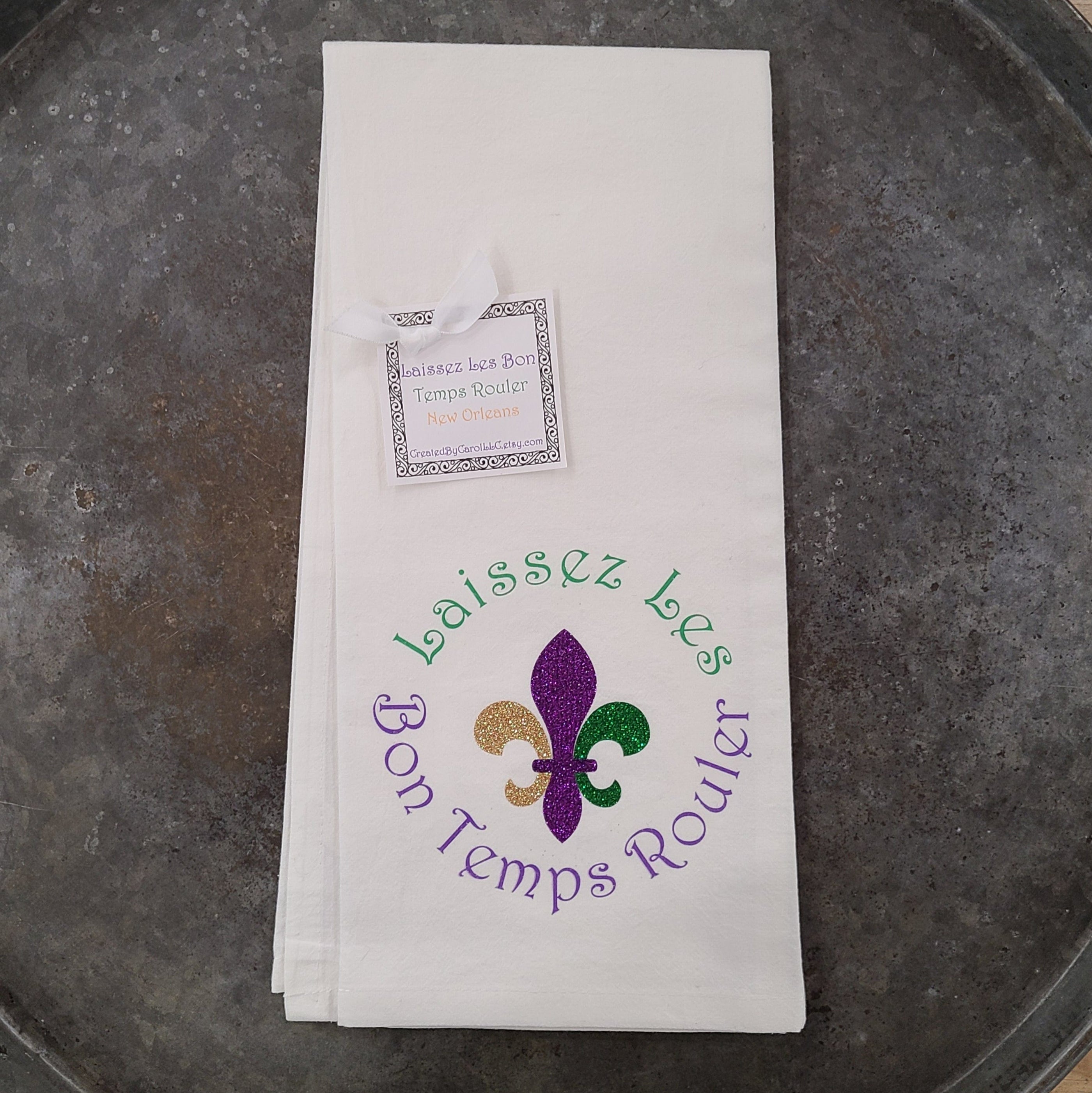 Created by Carol LLC Created by Carol Laissez Les Mardi Gras Towel - Little Miss Muffin Children & Home