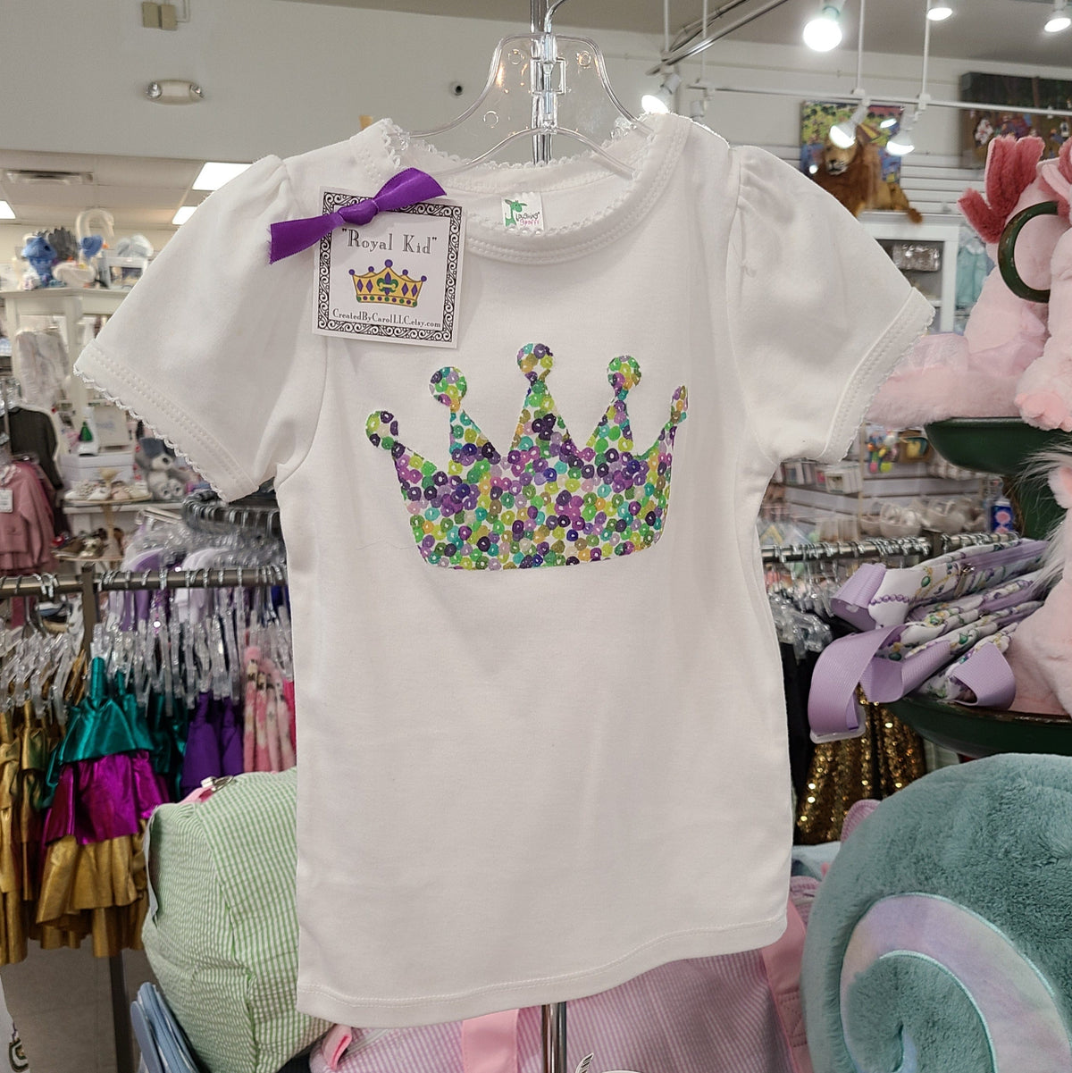 Created by Carol LLC Created by Carol Sequin Crown T-Shirt - Little Miss Muffin Children & Home