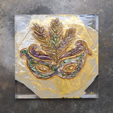 Lisa Devlin Designs Acrylic Block 4x4 Mardi Gras