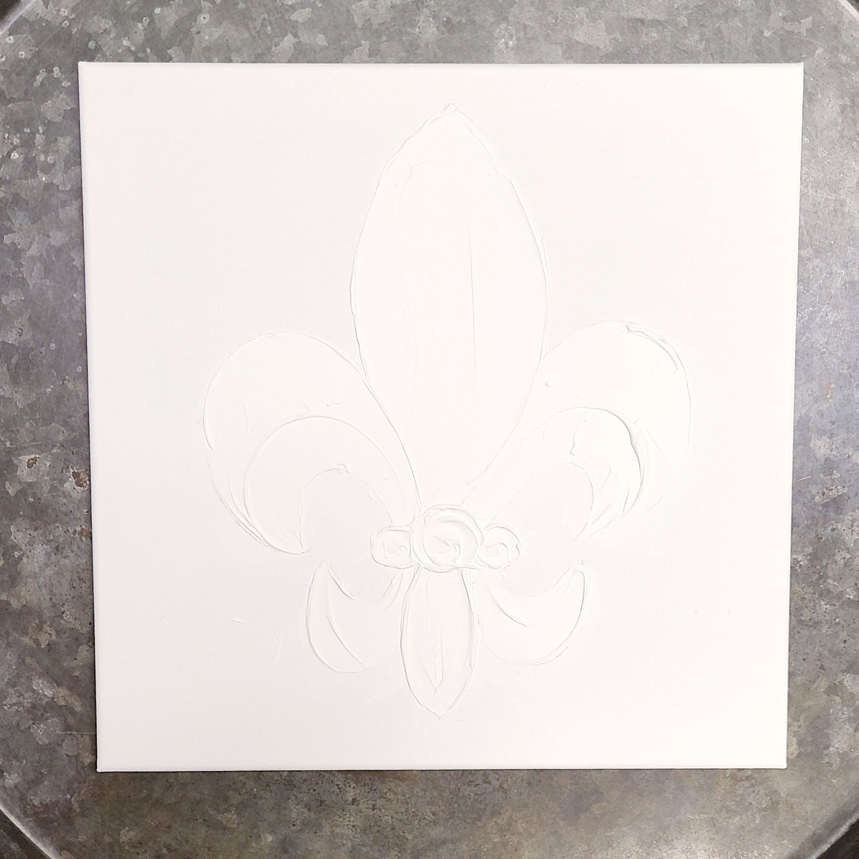 Coddiwomple Coddiwomple Paint Your Own Canvas Mardi Gras Fleur de Lis 12x12 - Little Miss Muffin Children & Home