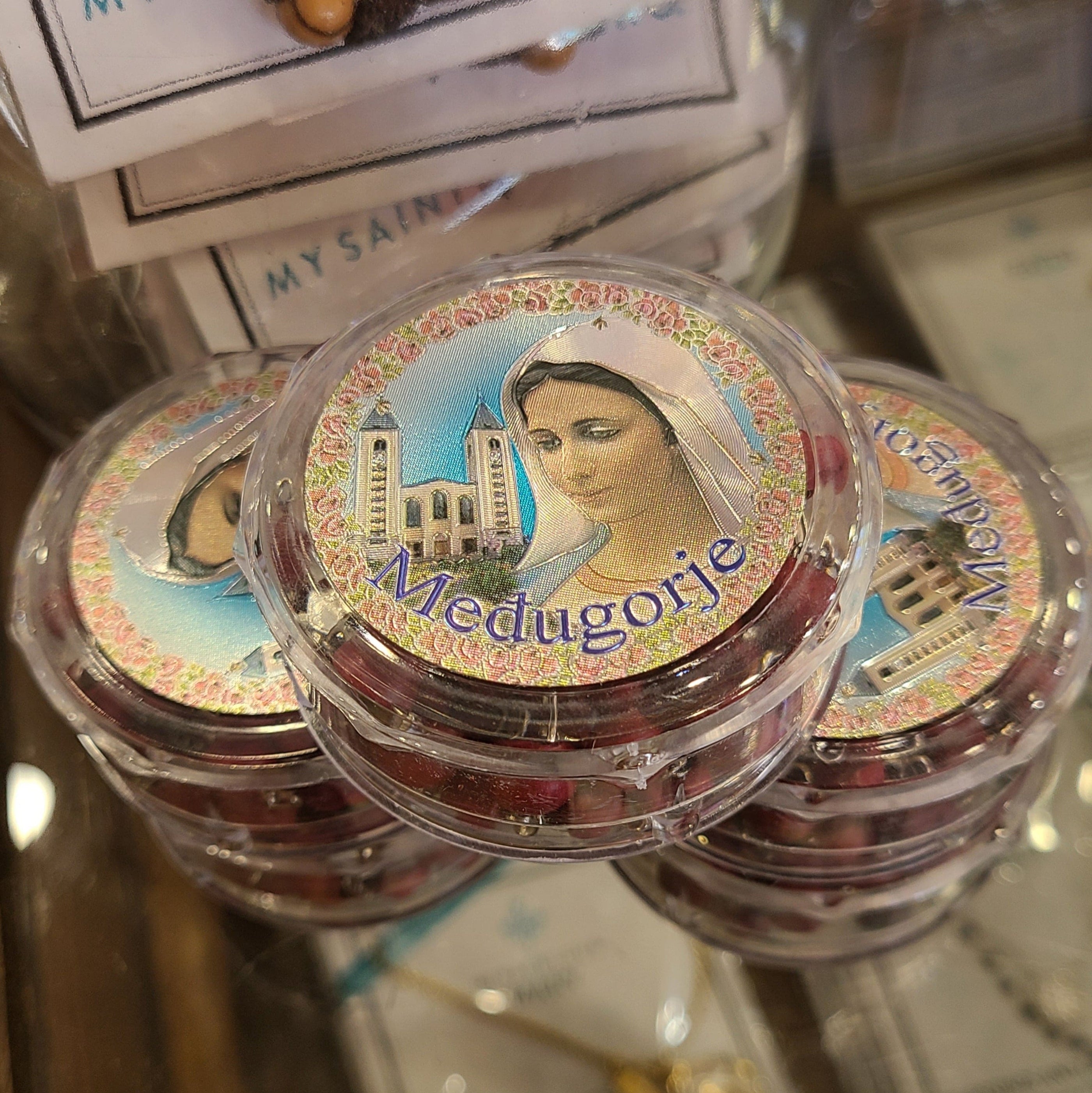 My Saint My Hero My Saint My Hero Rose Bead Medjugorje Rosary - Little Miss Muffin Children & Home