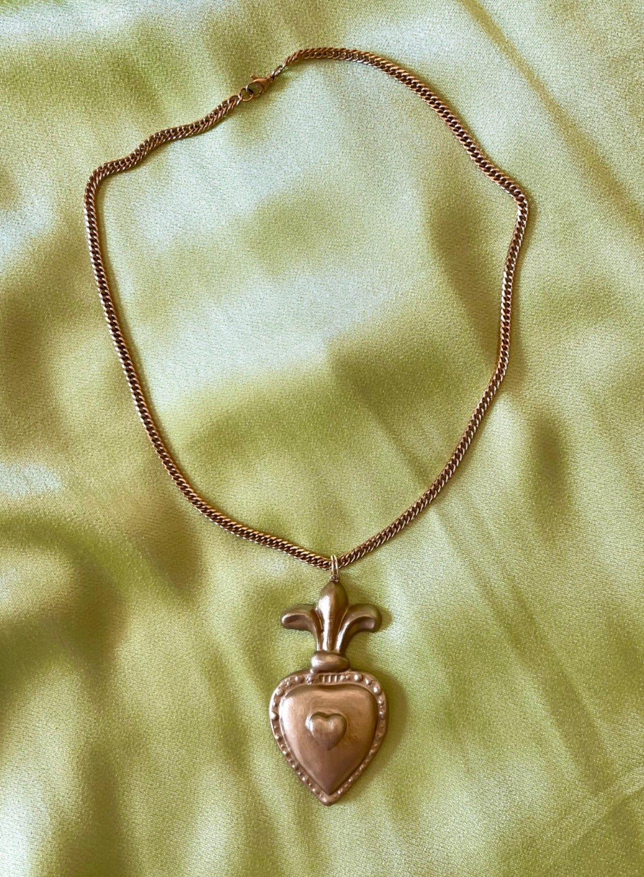 Carol Cassisa Carol Cassisa St Germaine Gold Chain Necklace, Sacred Heart - Little Miss Muffin Children & Home