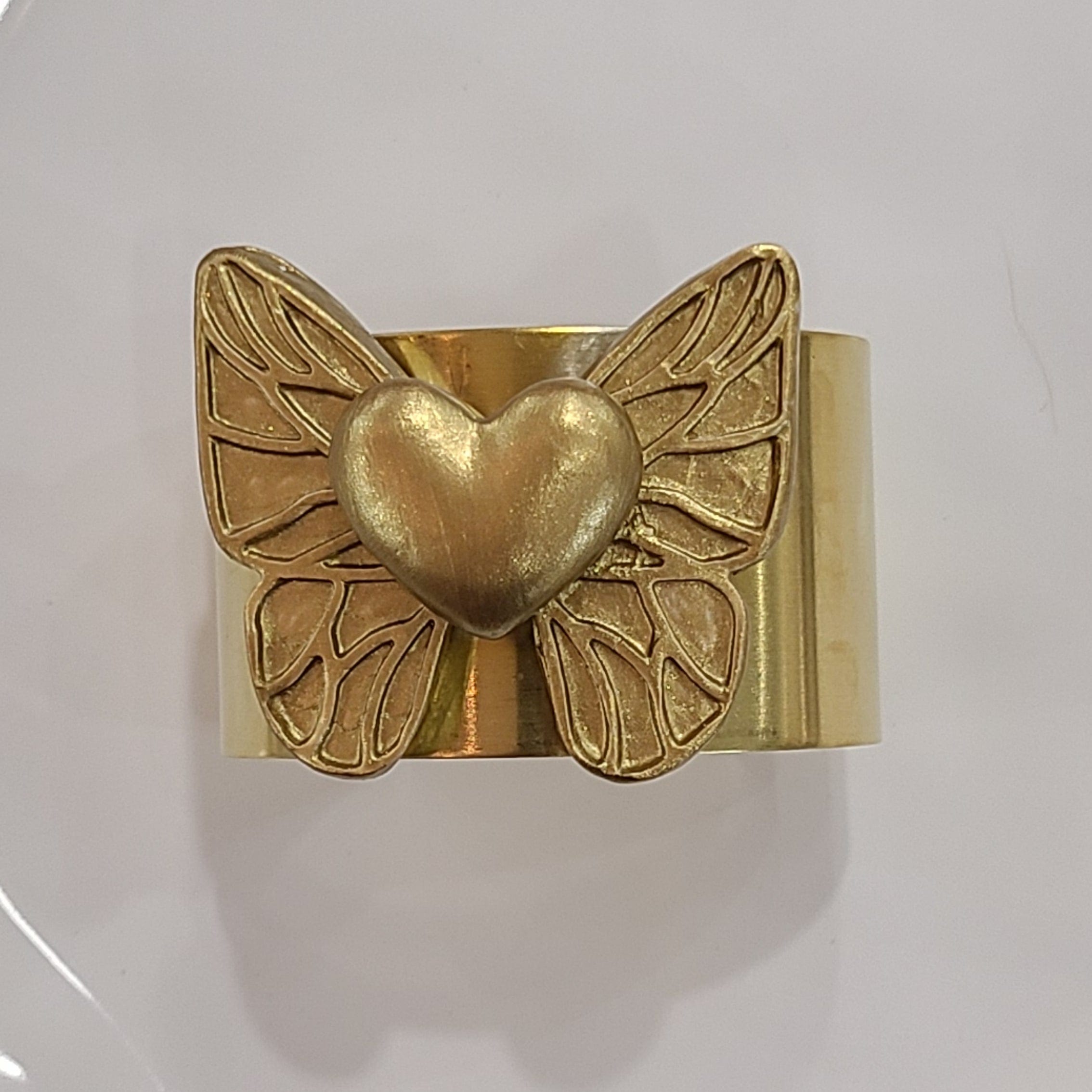 Carol Cassisa Butterfly with Heart Brass Cuff - Little Miss Muffin Children & Home