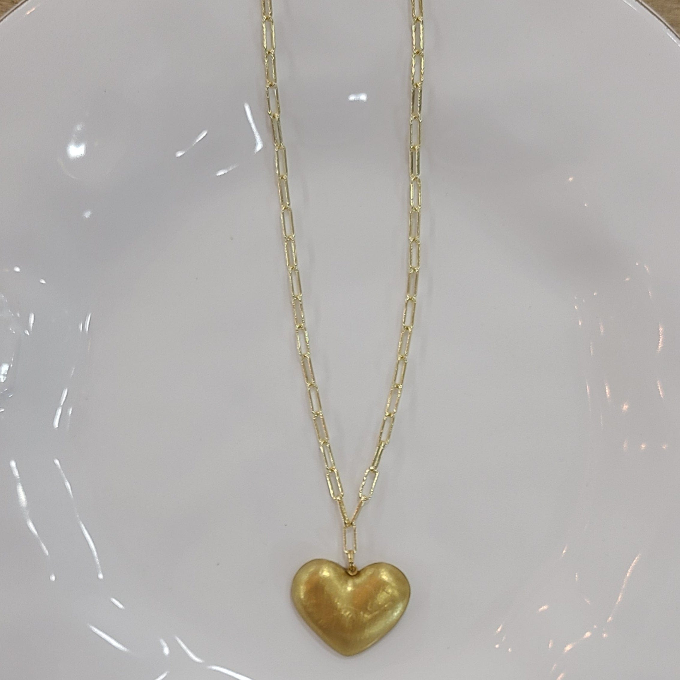 Carol Cassisa Mathilde Paper Clip Necklace (Puffy Heart) - Little Miss Muffin Children & Home