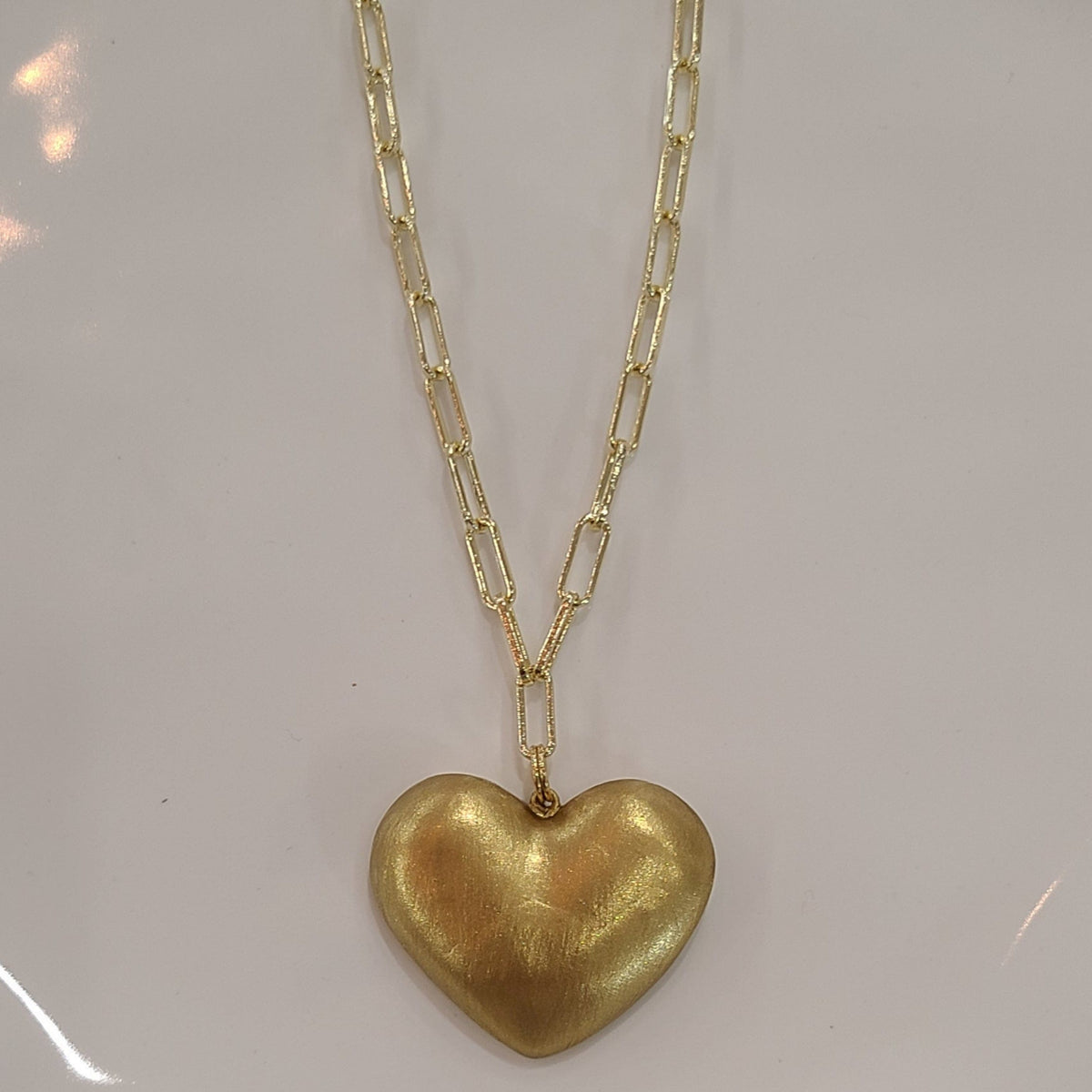 Mathilde Paper Clip Necklace (Puffy Heart) | Little Miss Muffin ...