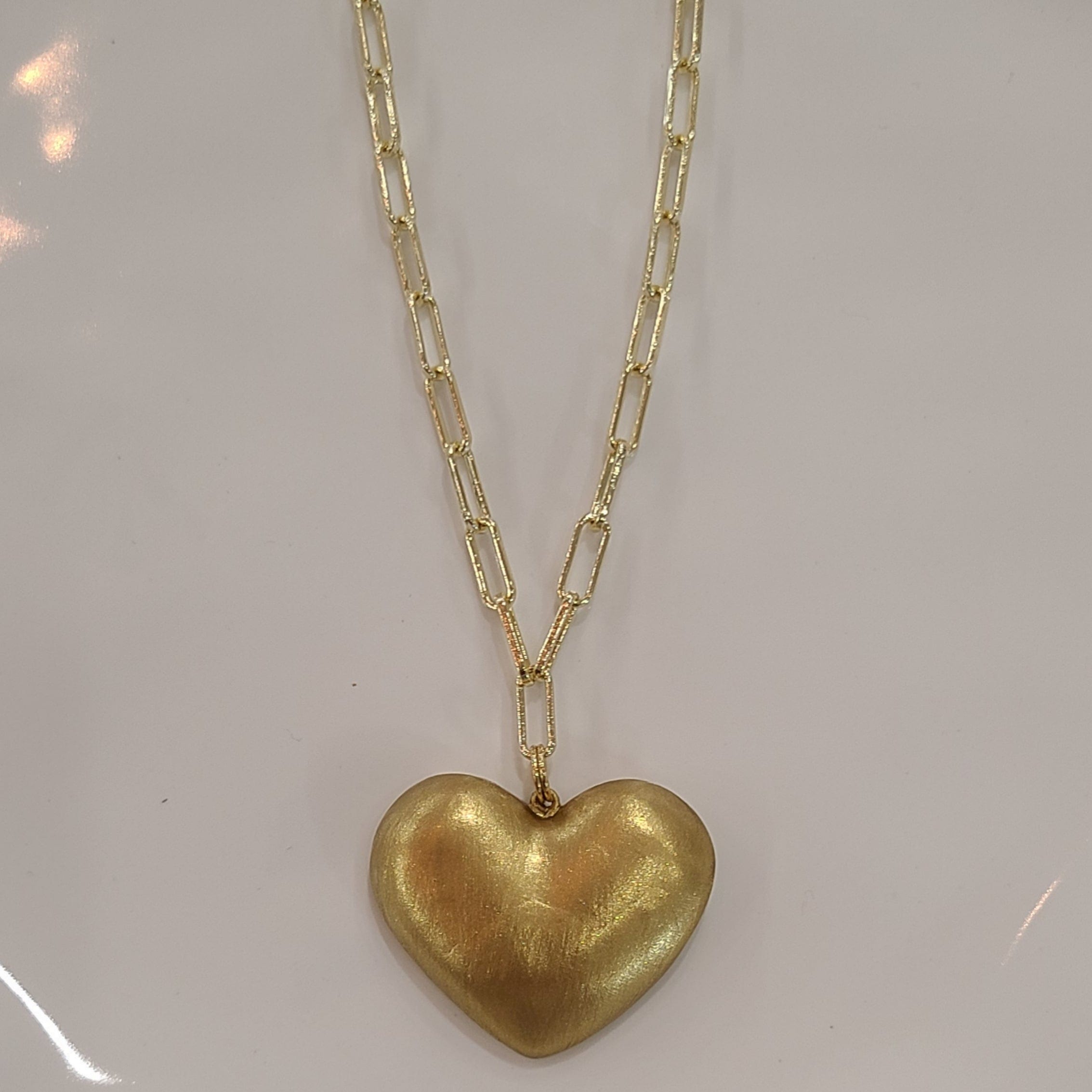 Carol Cassisa Mathilde Paper Clip Necklace (Puffy Heart) - Little Miss Muffin Children & Home