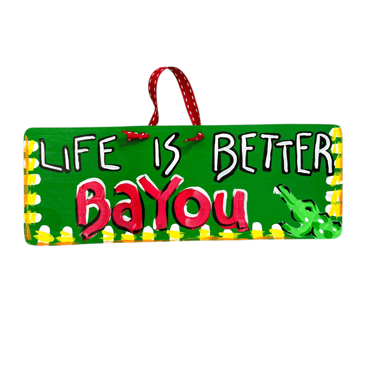 Michelle's Art Box 6"x16" Wood Sign, Better Bayou - Little Miss Muffin Children & Home