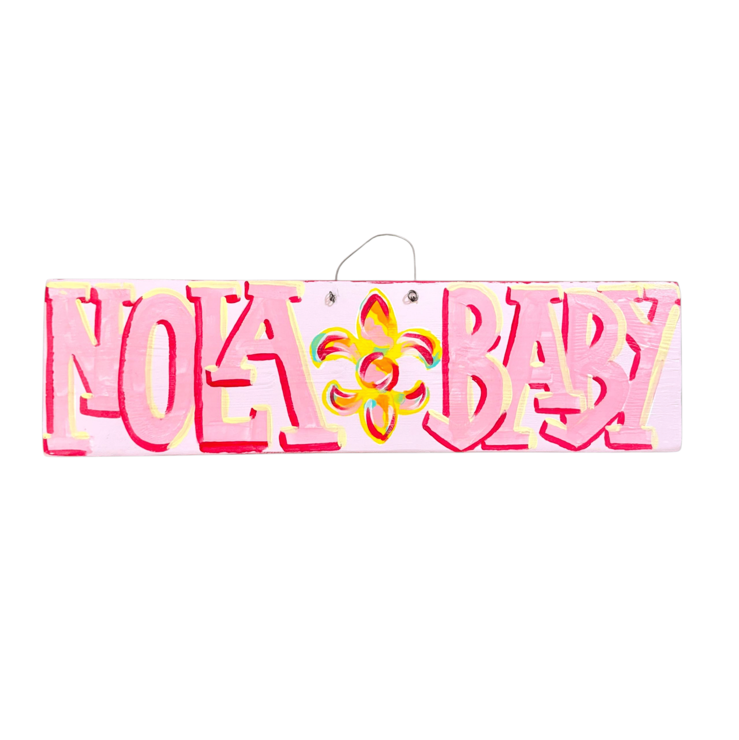 Michelle's Art Box 5.5"x20" Wood Sign, NOLA Baby - Little Miss Muffin Children & Home