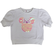 Lulu Bebe Lily Sequin Pastel Minnie Puff Sleeve White Top - Little Miss Muffin Children & Home