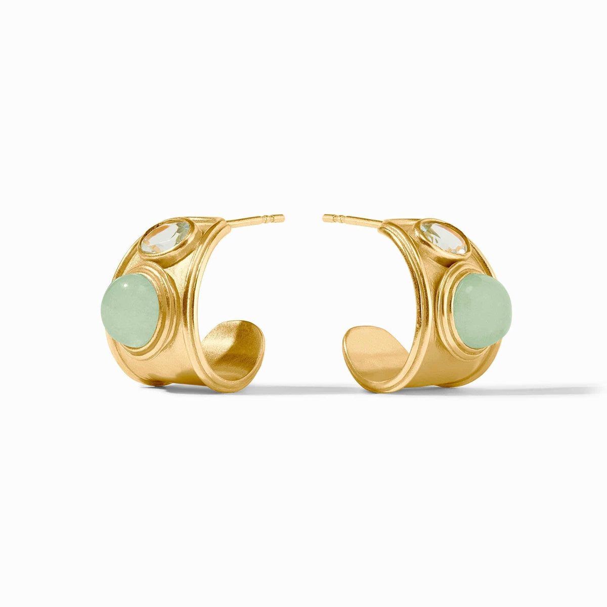 Portofino Stone Hoop with Aqua Jade