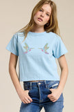 Puff Embroidered Hummingbird Tee