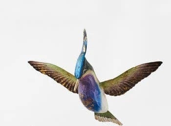 180 Degrees 180 Degrees 7"-8" Hand Carved Wood Hummingbird Ornament, 4 Styles Available - Little Miss Muffin Children & Home