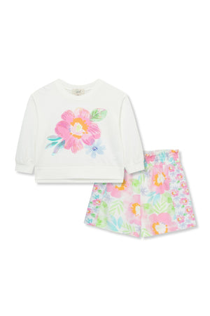 Peek Kids Peek Kids Watercolor Floral Print Short Set - Little Miss Muffin Children & Home