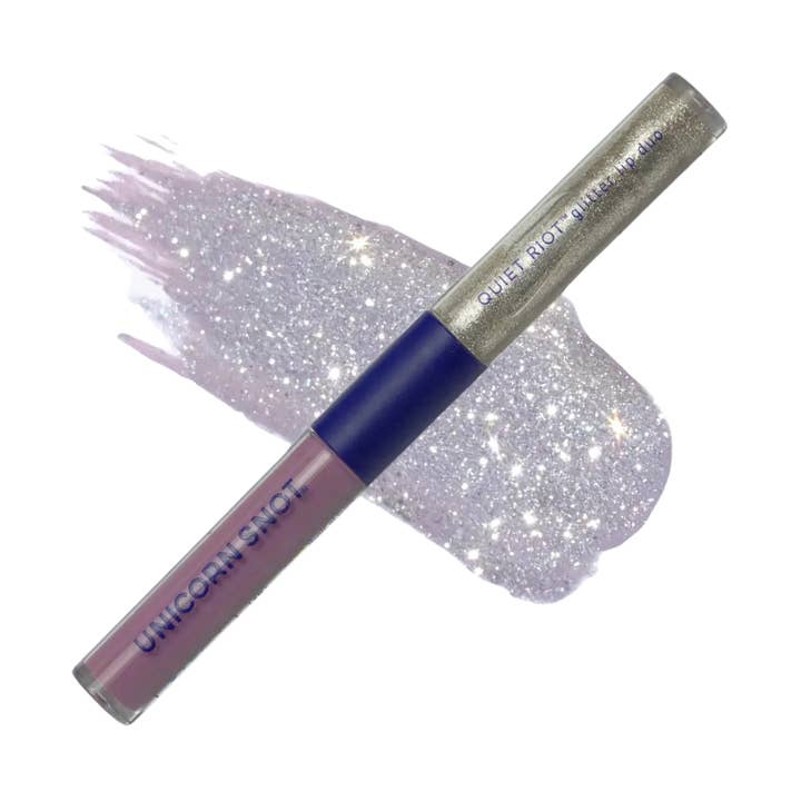 Quiet Riot Silver-Spectre Glitter Lip Duo Lip Paint