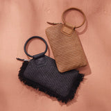 Hobo Hobo Sable Wristlet in Raffia with Leather Trim - Little Miss Muffin Children & Home