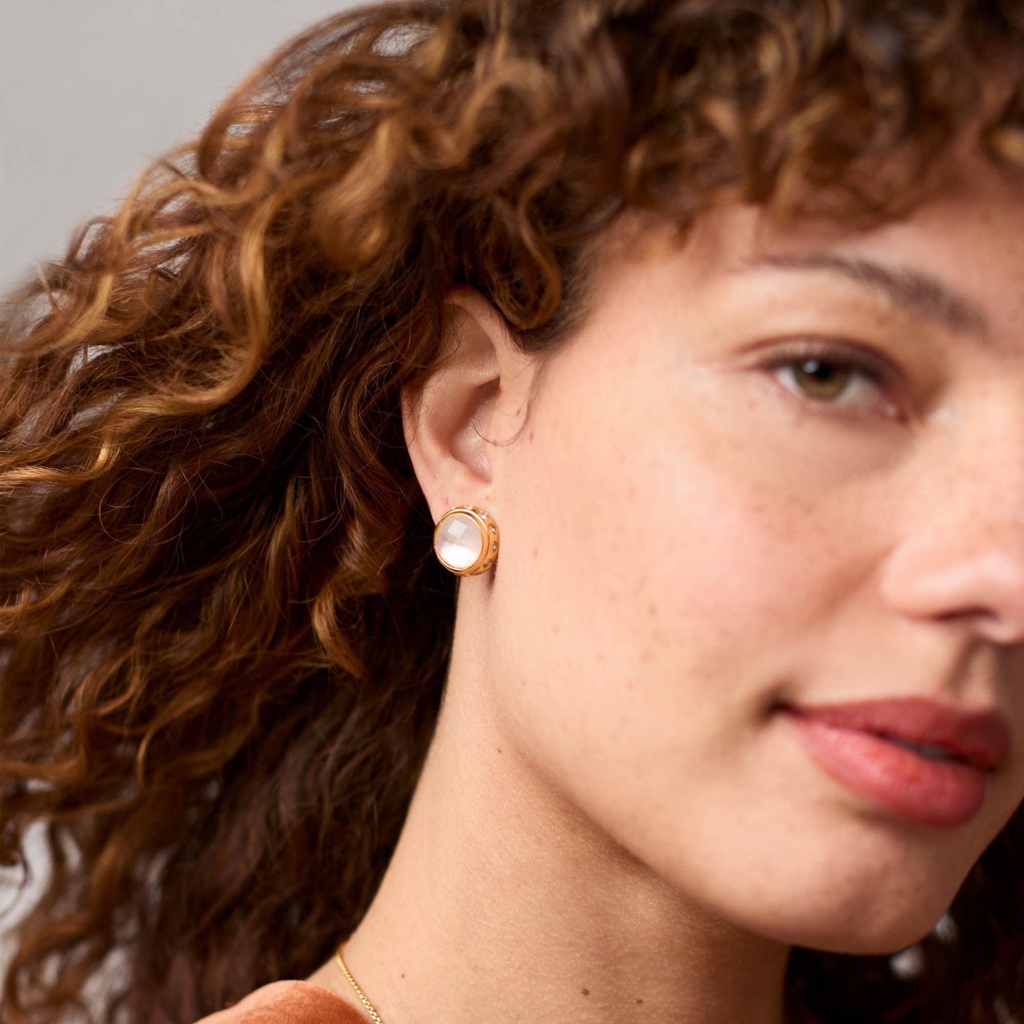 Julie Vos Rainbow Stud Iridescent Clear Crystal OS - Little Miss Muffin Children & Home