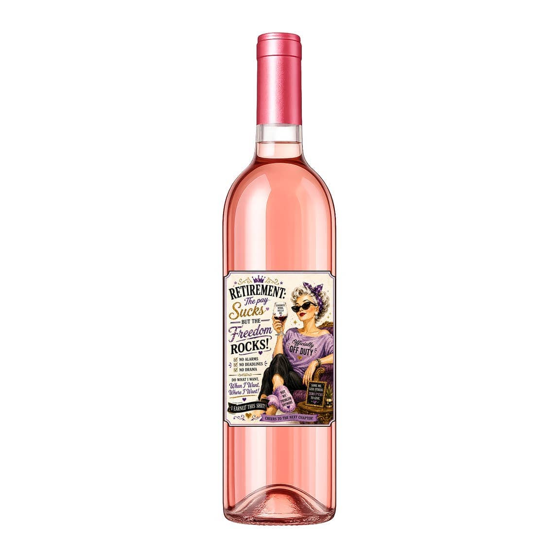 Sassy Vine Retirement Wine Label