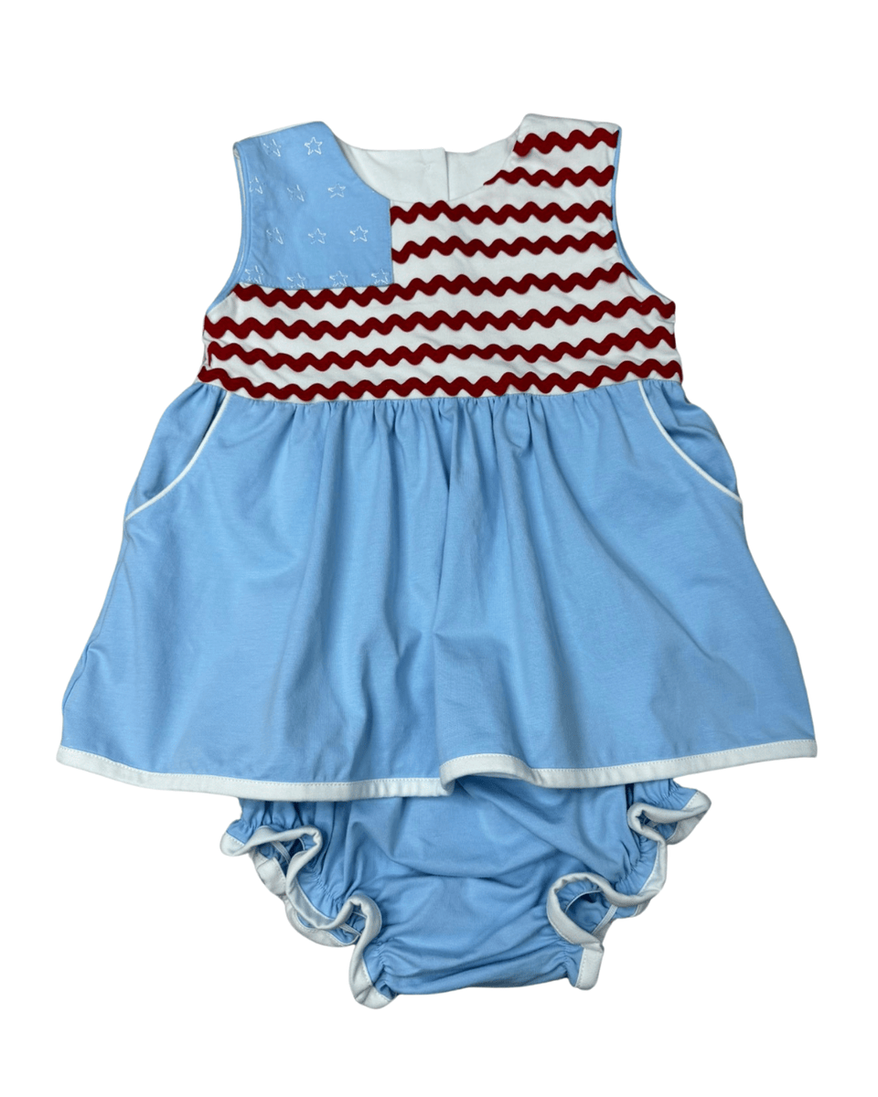 Ric Rac & Stars Bloomer Set