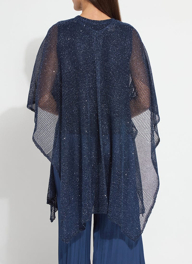 Riva Mesh Sequin Shrug in Capri Blue Sequins