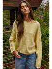 light weight sweater in banana yellow for women