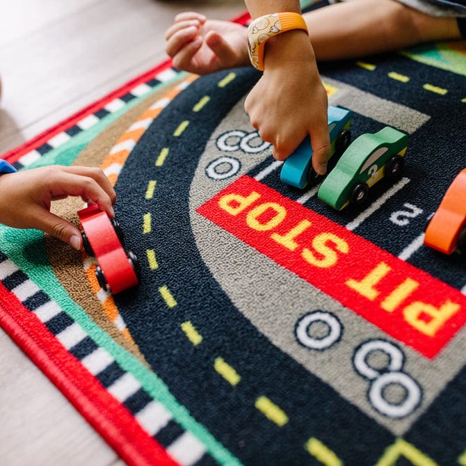 Melissa & Doug Melissa & Doug Round the Speedway Race Track Rug - Little Miss Muffin Children & Home