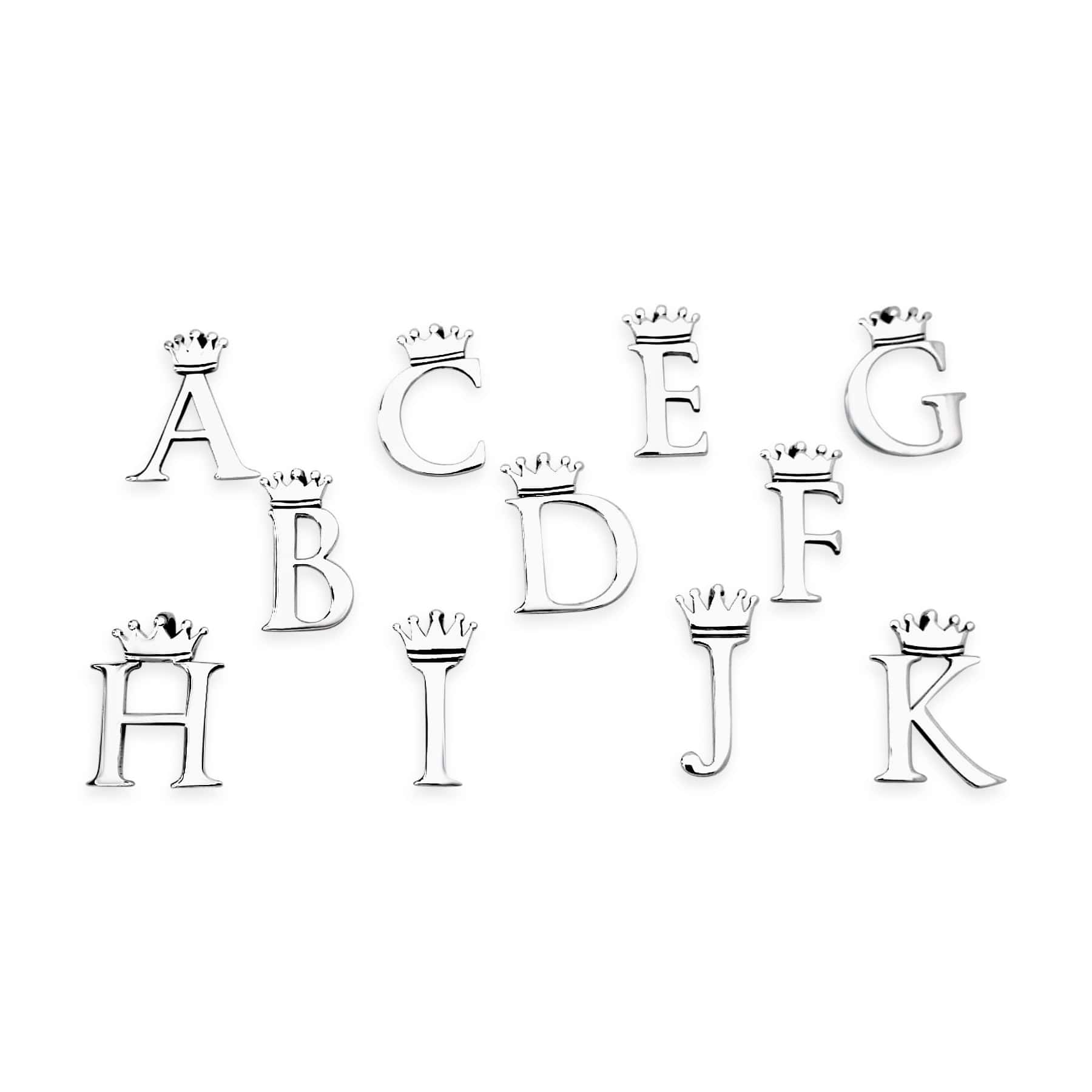 Cristy Cali Cristy Cali Royal Initial Charm Sterling Silver - Little Miss Muffin Children & Home