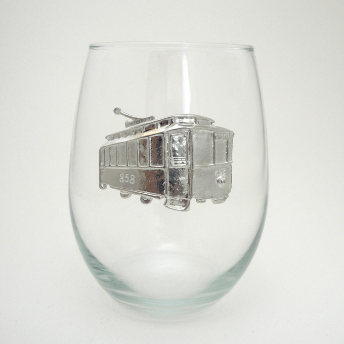 Pewter Graphics Pewter Graphics SL21STR Streetcar Stemless Goblet 21oz - Little Miss Muffin Children & Home