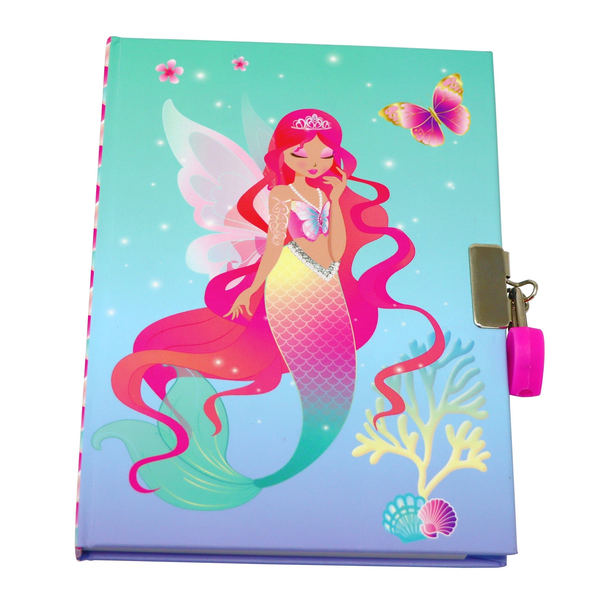 Pink Poppy Pink Poppy Shimmering Mermaid Strawberry Scented Lockable Diary - Little Miss Muffin Children & Home