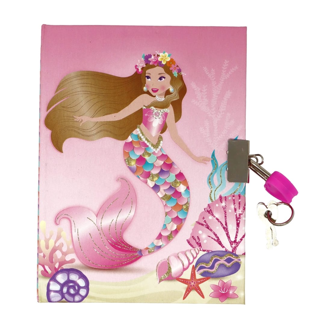 Pink Poppy Enchanted Mermaid Lockable Notebook