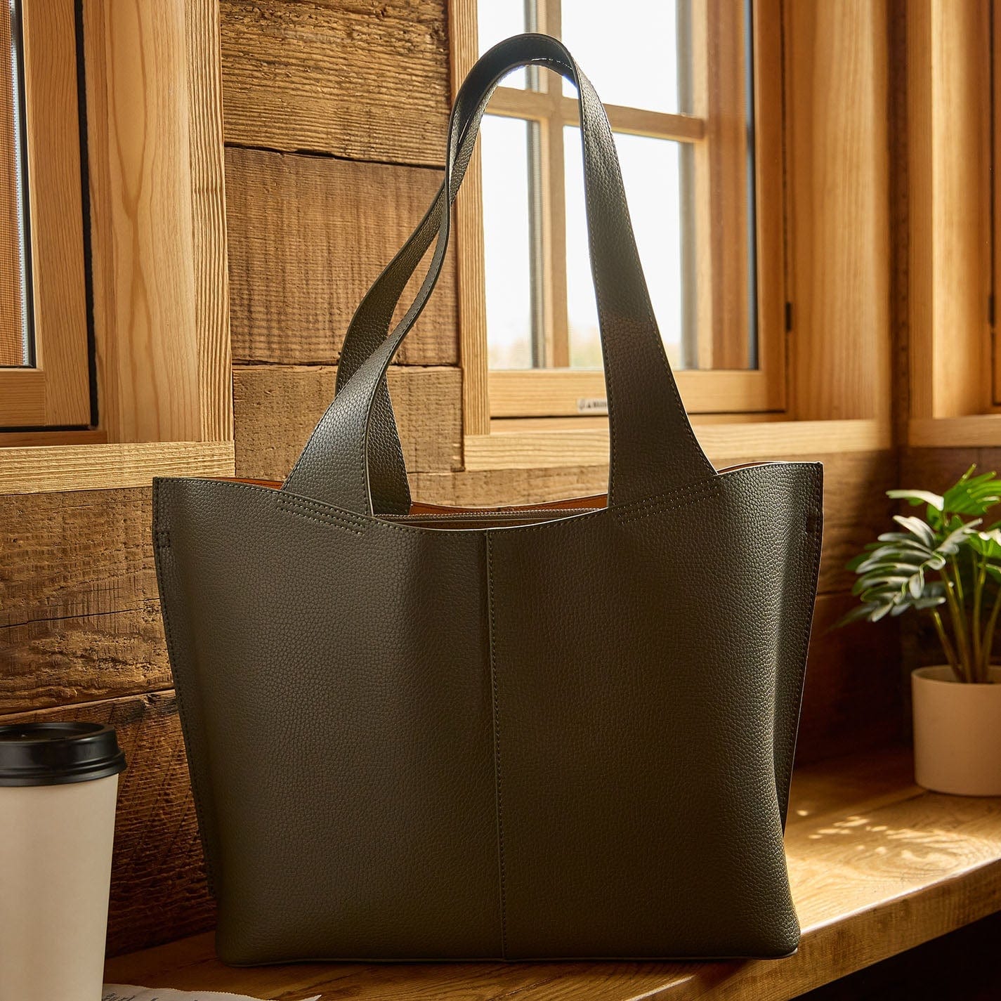 Hobo Vida Tote in Micro Pebbled Leather, Desert Palm - Little Miss Muffin Children & Home