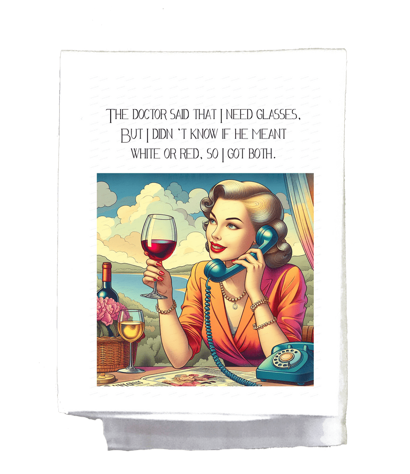 Sassy Talkin Sassy Talkin "The Doctor Said That I Need Glasses" Dish Towel - Little Miss Muffin Children & Home