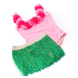 Shade Critters Shade Critters Light Pink Girls Hula Girl Lei One Piece & Fringe Skirt Swim Set - Little Miss Muffin Children & Home