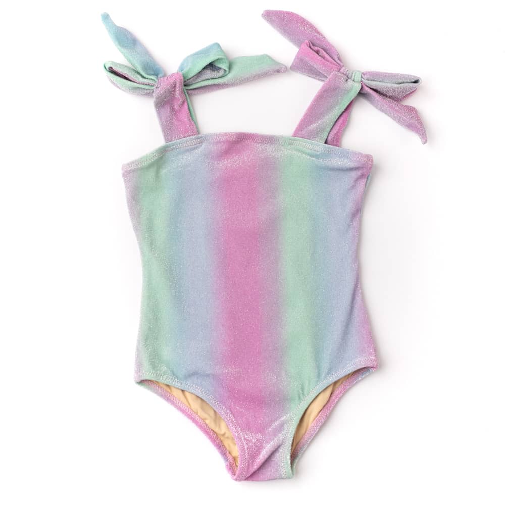 Shade Critters Shade Critters Ocean Ombre Girls Shimmer Bunny Tie One Piece Swimsuit - Little Miss Muffin Children & Home