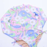 Shade Critters Shade Critters Groovy Daisy Swirl Girls One Piece Long Sleeve Swimsuit - Little Miss Muffin Children & Home