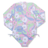 Shade Critters Shade Critters Groovy Daisy Swirl Girls One Piece Long Sleeve Swimsuit - Little Miss Muffin Children & Home