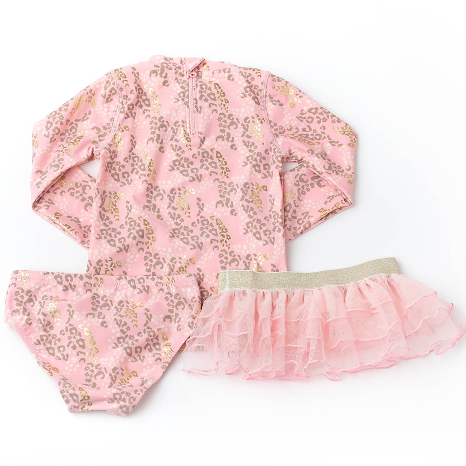 Shade Critters Shade Critters Leopard Spots Girls Rashguard & Tutu Swim Set - Little Miss Muffin Children & Home