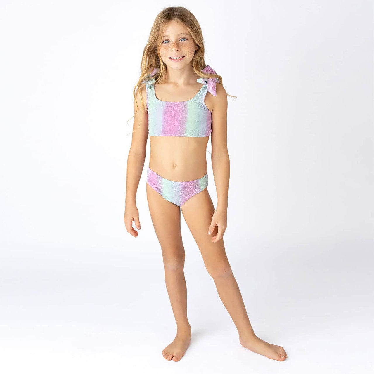 Shade Critters Shade Critters Shimmer Bunny One Shoulder Tie Swimsuit - Ocean Ombre - Little Miss Muffin Children & Home