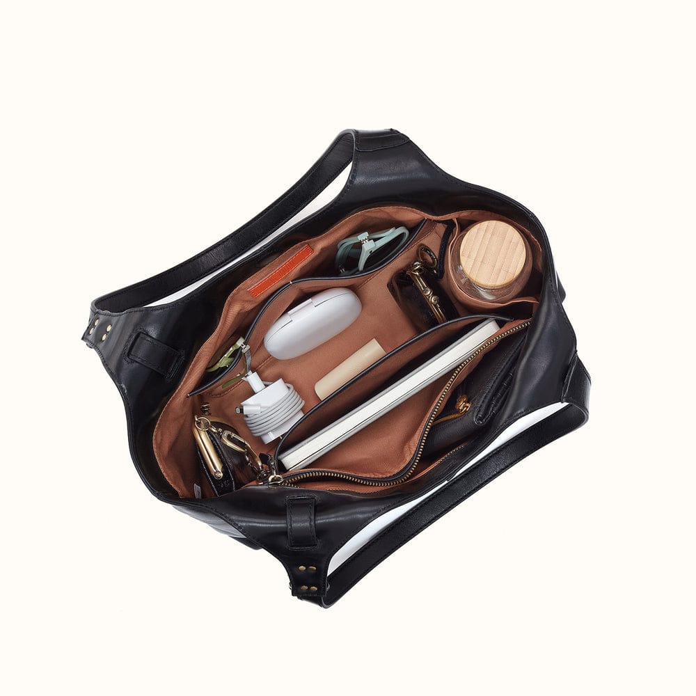 Atlas Tote Patina Leather - Black